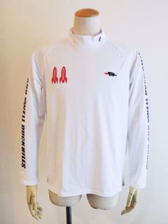 ROCKET MOCK L.S.  (ホワイト)  モックネック 長袖ポロシャツ  RSM-22049