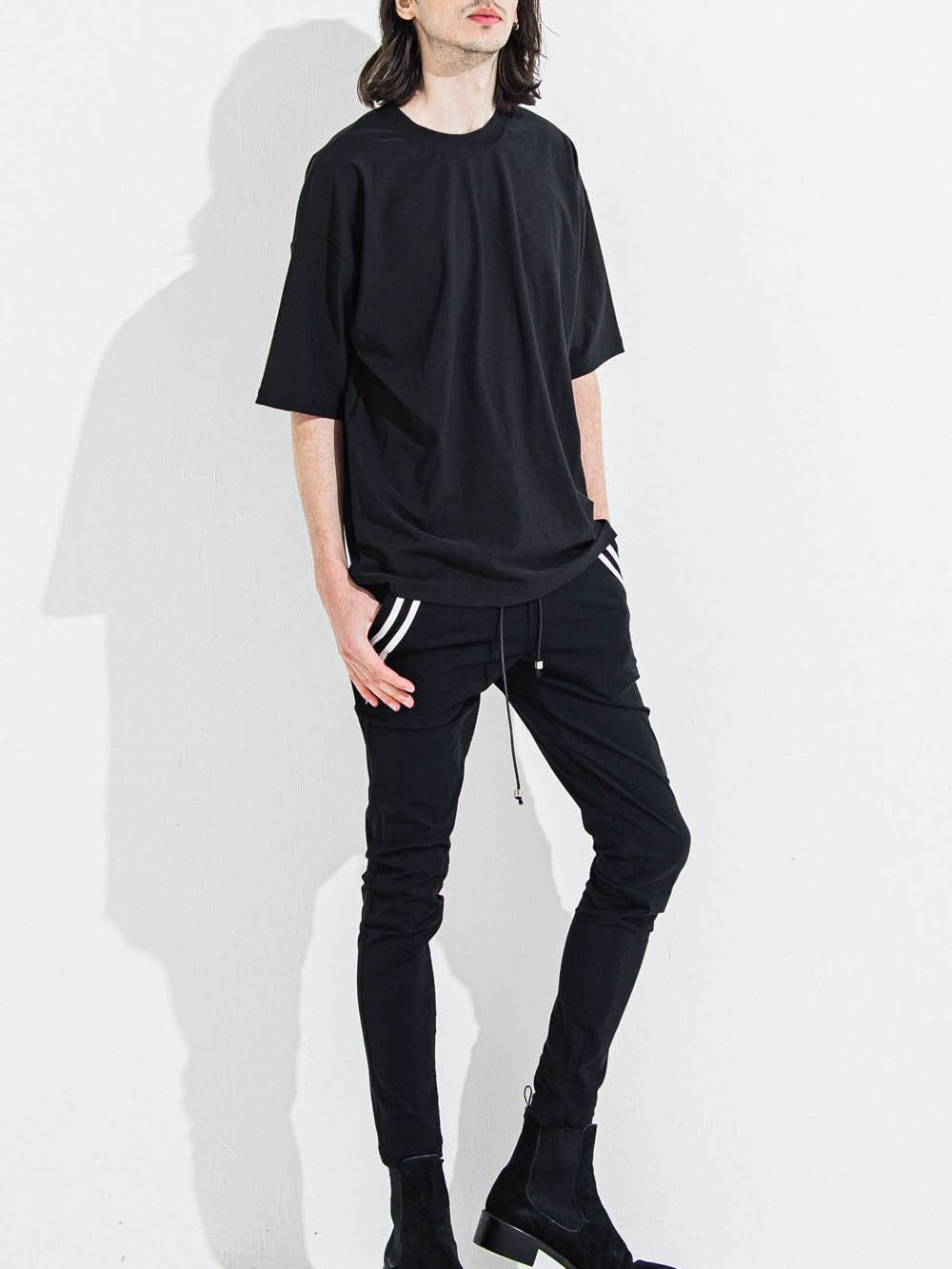 OX JERSEY OVER TEE  (ブラック)   オックス ジャージー オーバーTシャツ