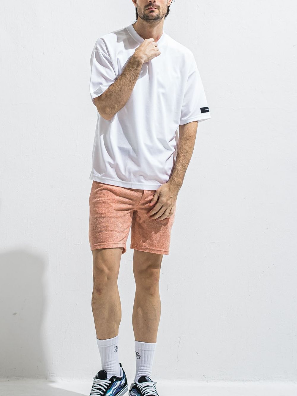 REV MESH OVER TEE  (ホワイト)   メッシュ オーバーTシャツ