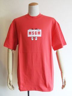 カートゥーンプリント LOGO  ロゴ  T-SHIRT  ( レッド )  3040MM108