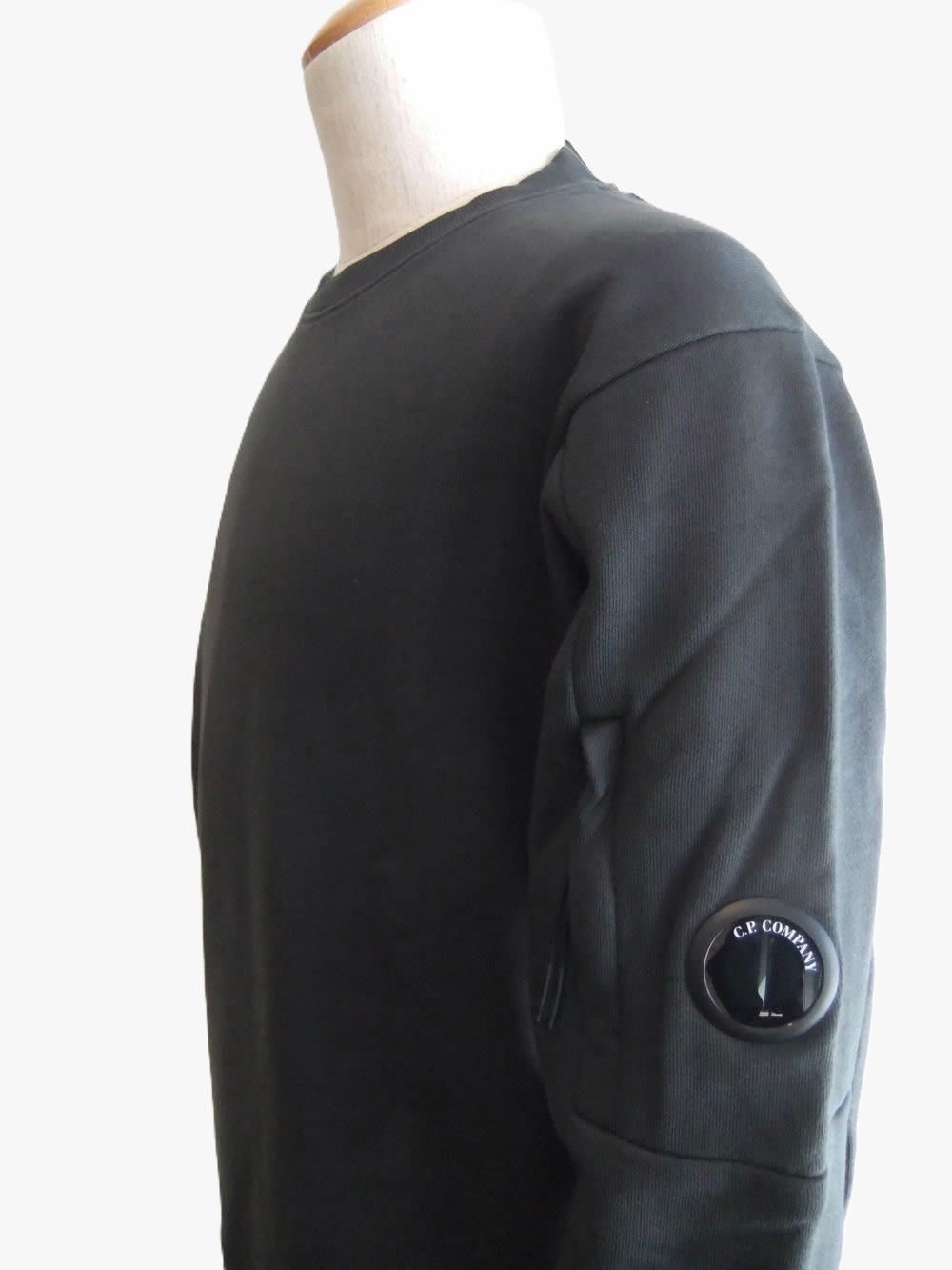 DIAGONAL RAISED FLEECE CREWNECK LENZ SWEATSHIRT  (ダークグレー) クルーネック スウェットシャツ