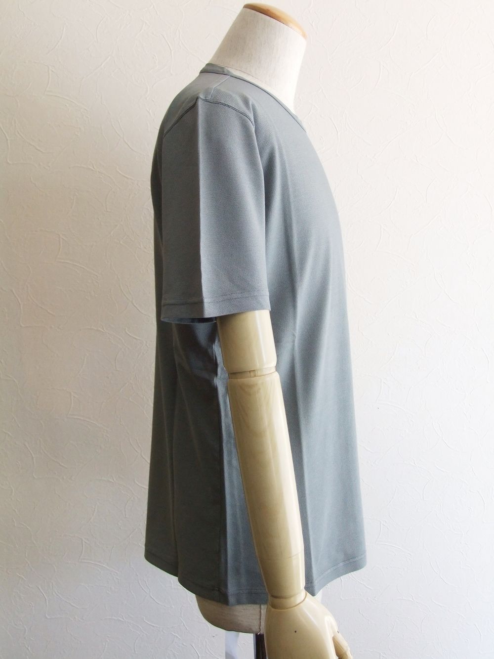 Tacting Piquet Garment Dyed Chest  Logo T-Shirt  スモール ロゴTシャツ  (グレー)
