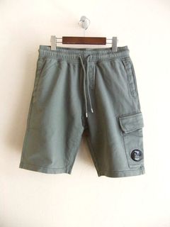 LIGHT FLEECE CARGO LENS SHORTS  (ダークグレー)  スウェット ハーフパンツ
