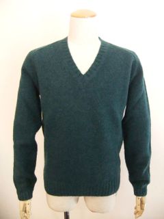 アルパカ混 V-NECK ニット   (グリーン)  CV1MLM13