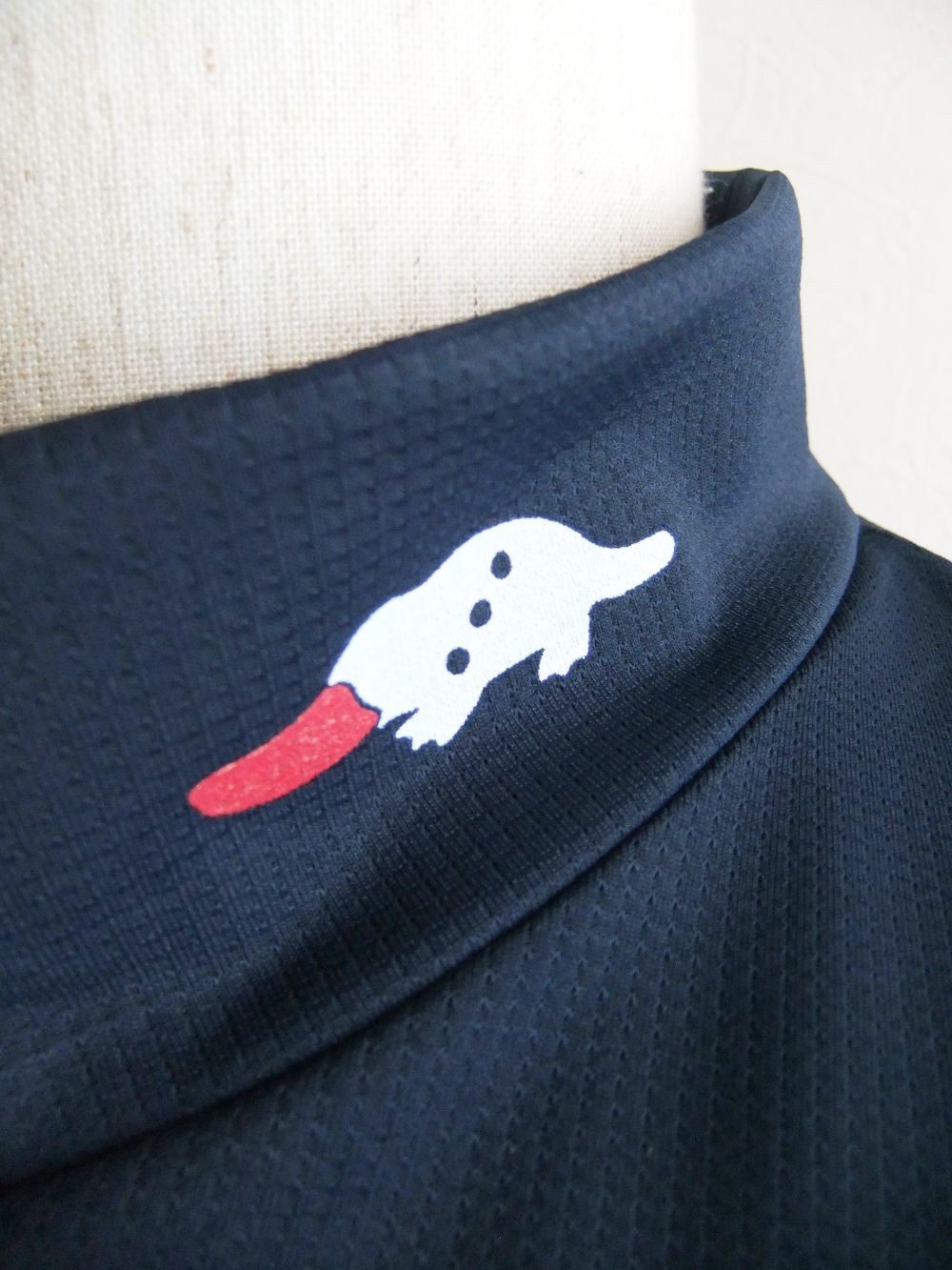 SIMPLE LOGO MOCK L.S.  ( ネイビー )  モックネック 長袖ポロシャツ  RSM-21229