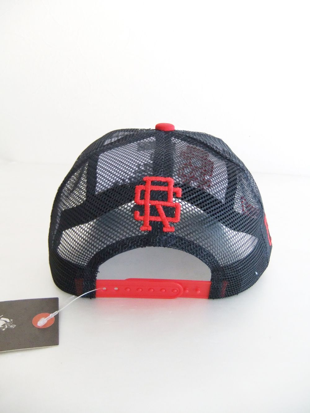 MESH TOUR CAP ( ホワイト×ブルー ) ロゴ入りキャップ RSA-22001
