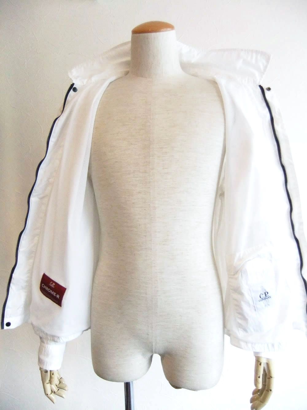 CHROME-R ZIP LENZ OVERSHIRT  (ホワイト)  ジップアップ オーバーシャツ