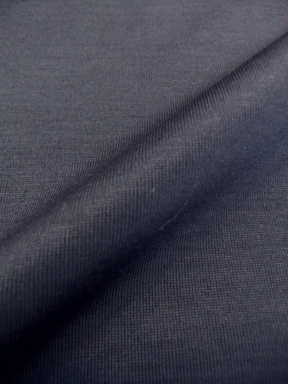 マーセライズ モックネック Tシャツ  (ネイビー)