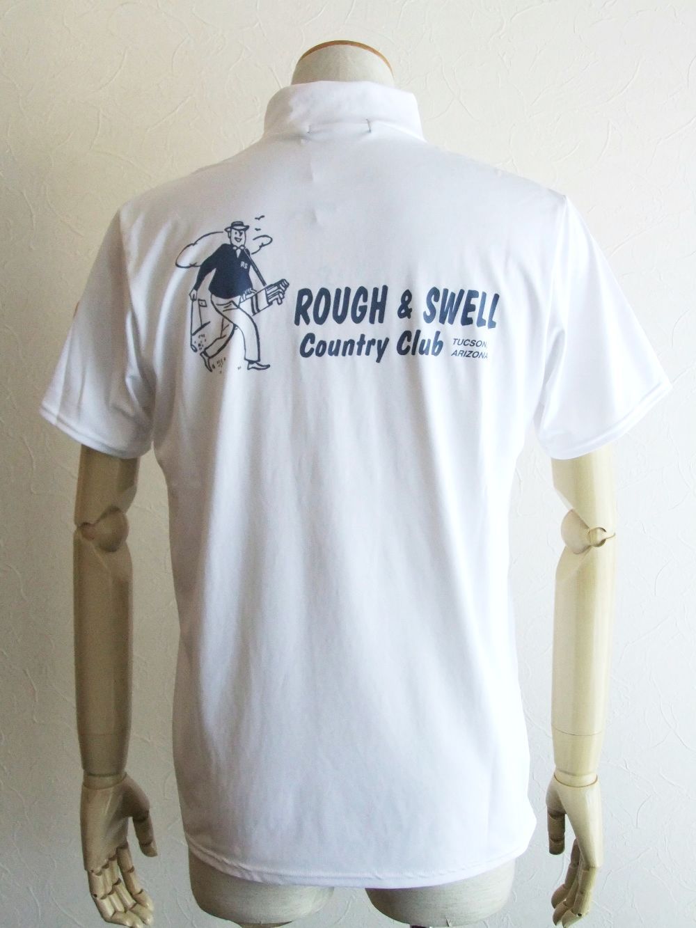 rough & swell モックネック 半袖ポロシャツ rough & swell - COUNTRY CLUB MOCK (ネイビー) モックネック