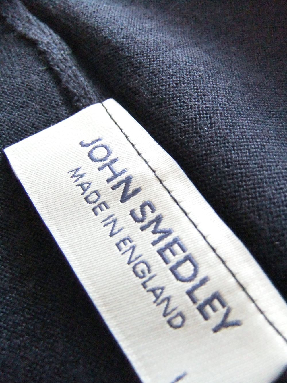 S4700  (ネイビー)  [Merino wool] Mock turtle neck Pullover  半袖モックネックニット