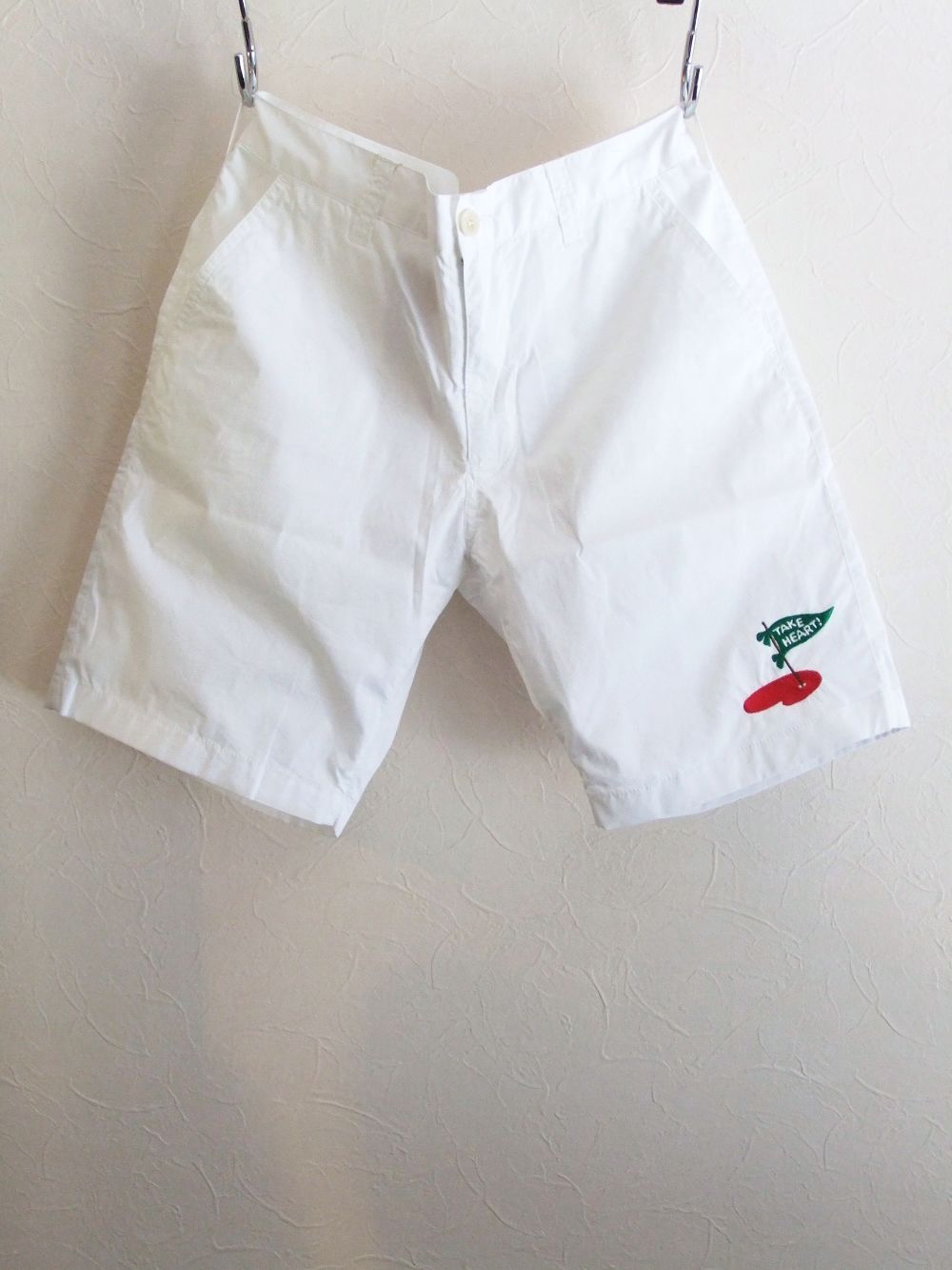 TAKE HEART SHORTS ( ホワイト) ストレッチ ハーフパンツ   RSM-21082