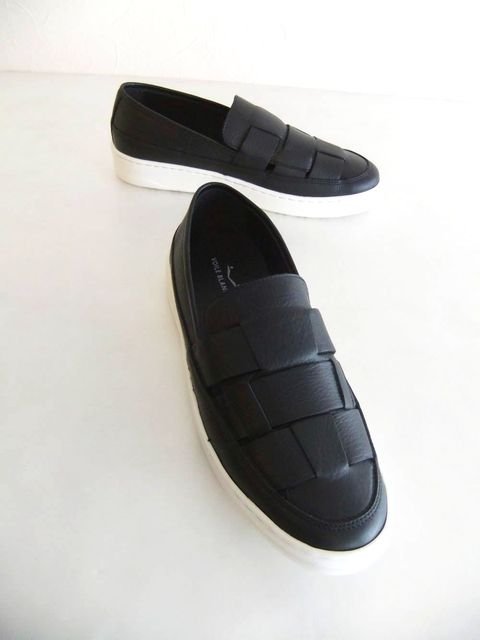 LAYTON SPIDY MOK   (ブラック)  レザー メッシュ スリッポン