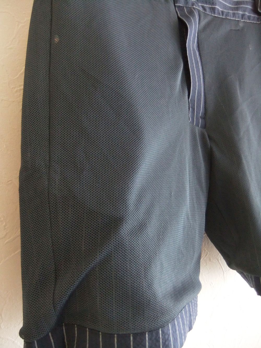 BERKELEY SHORTS (ネイビー)  コットン ストライプ柄 ストレッチ ハーフパンツ   RSM-23062