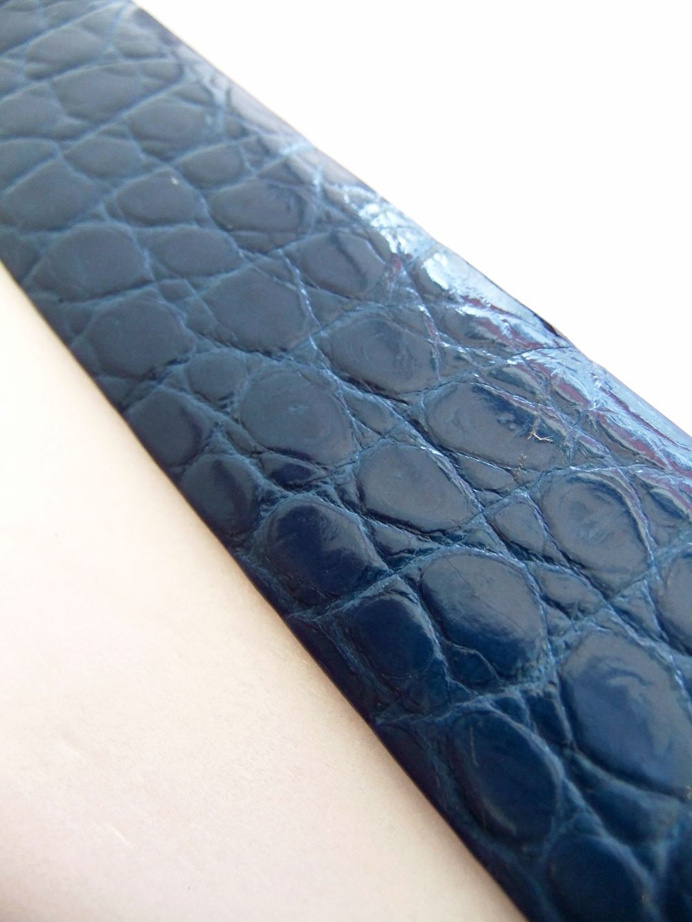 アリゲーター ALLIGATOR LEATHER BELT ( ダークブルー )