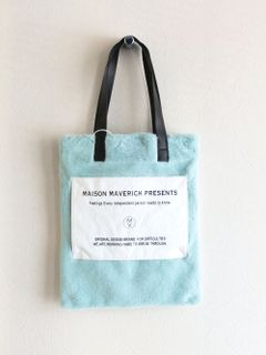TYVEK タイベック +ファー トートバッグ  (サックス)  MC2050