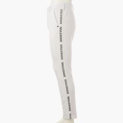 MENS SIDE LOGO LINE SLIM PANTS (ホワイト) ロゴ ストレッチジャージパンツ