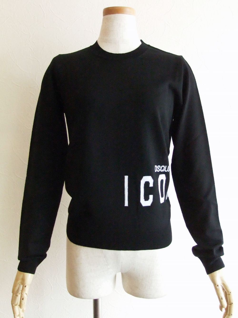 LADIES SIDE LOGO KNIT ウール クルーネックセーター  S80HA0003