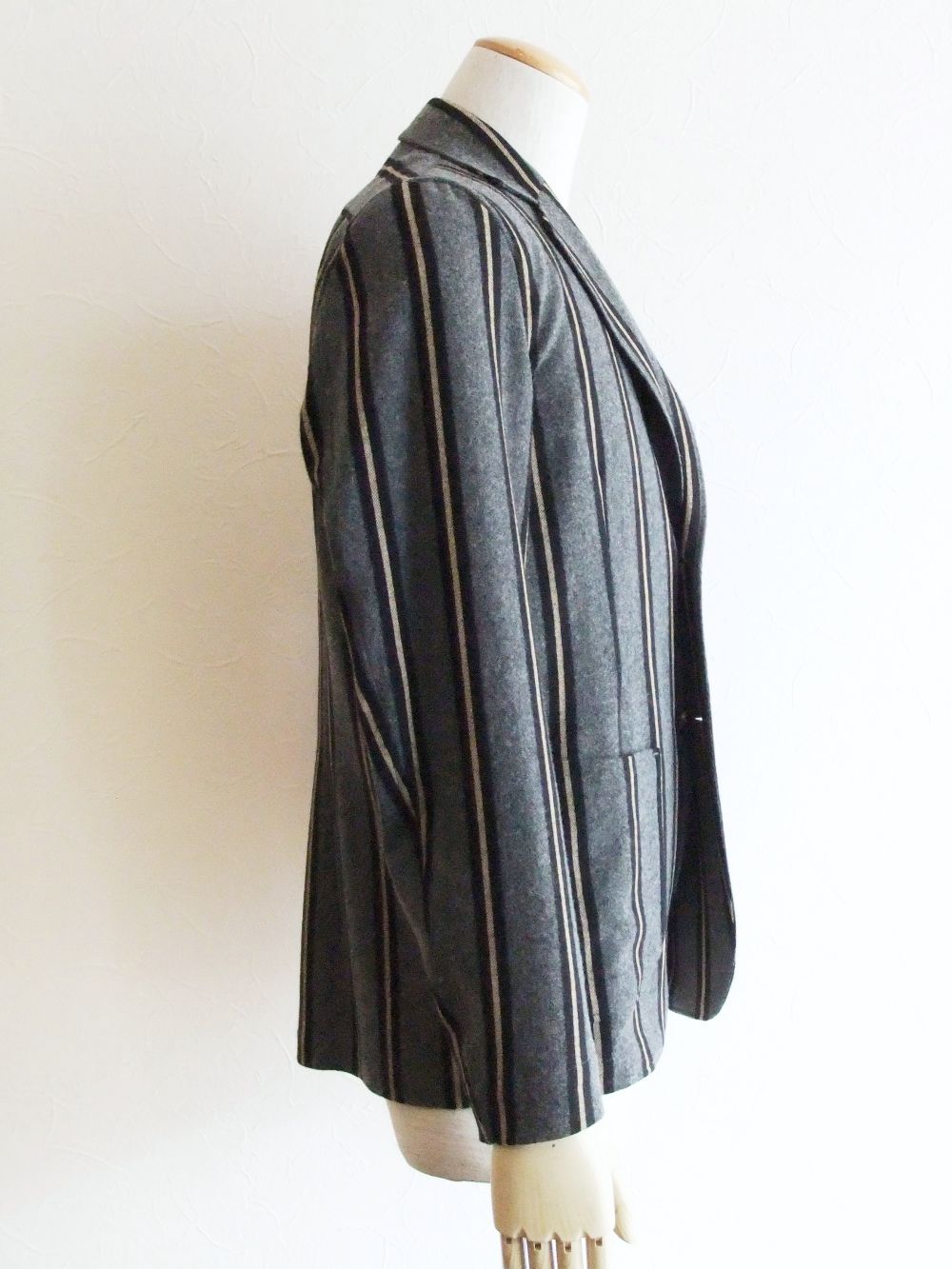STRIPE 2B JACKET  ストライプシャツジャケット   AMAJ-C1291