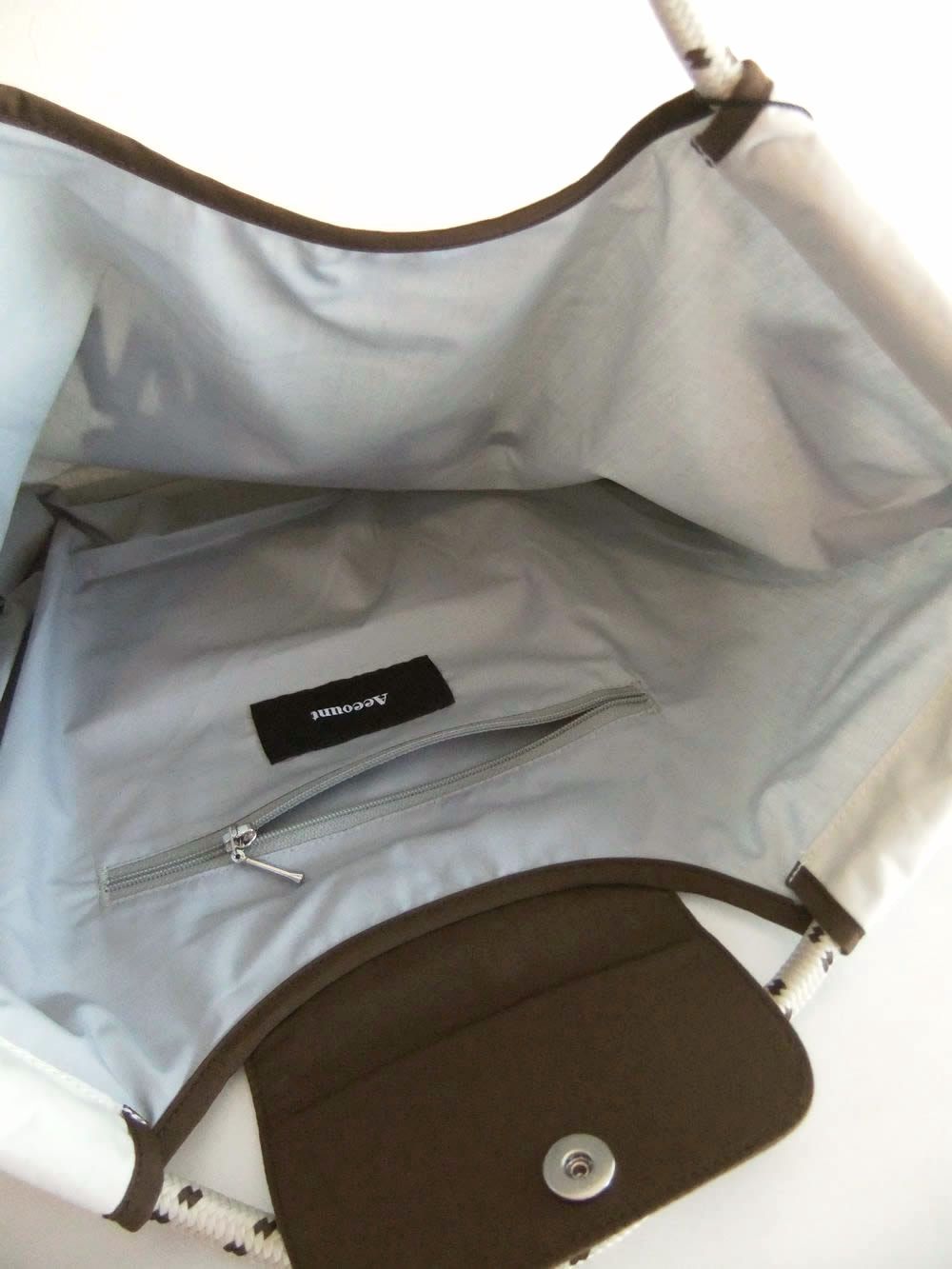 【MICALLE MICALLE Account】 HOMMAGE  SHELL MOTIF FLAP BAG (ベージュ) オマージュ フラップ トートバッグ  MAD118GEB