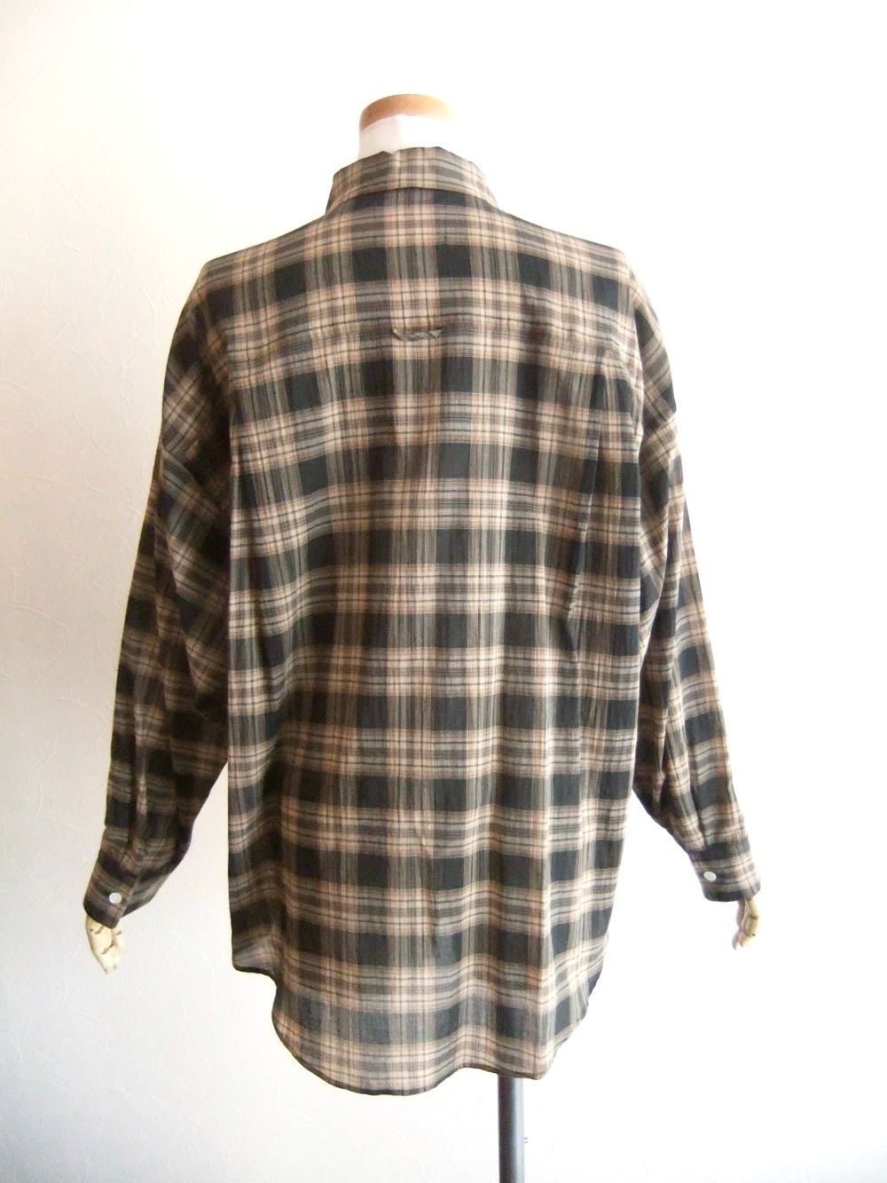 Washer Voile Check Shirt  ウォッシャブル ボイル チェック シャツ   535926