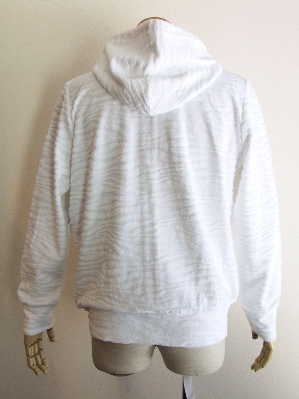 ZEBRA PILE JQ HOODIE  ゼブラ柄 パイルパーカー (ホワイト )