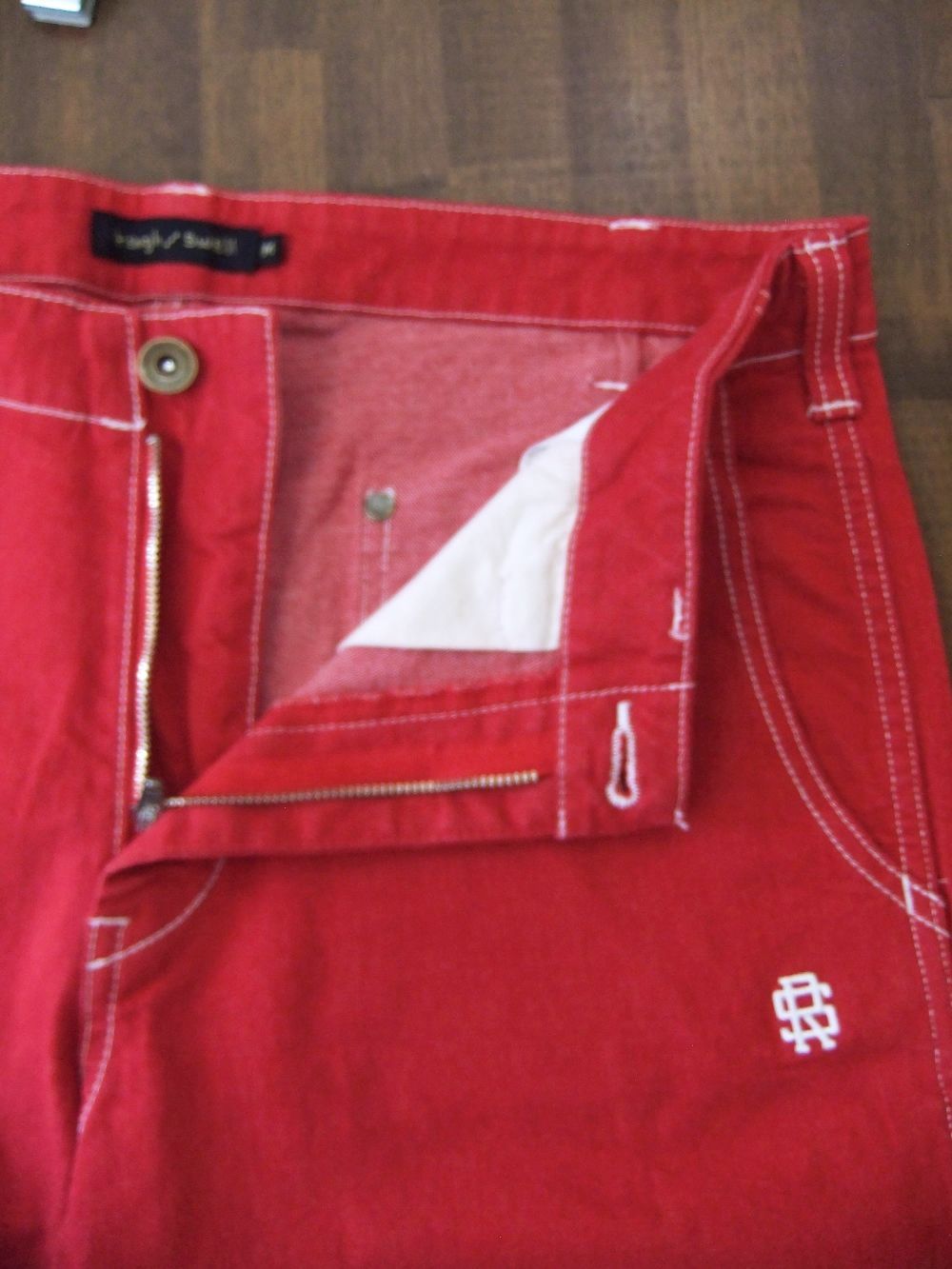 RODEO SHORTS (レッド)  ストレッチ カラーデニム ハーフパンツ   RSM-23057