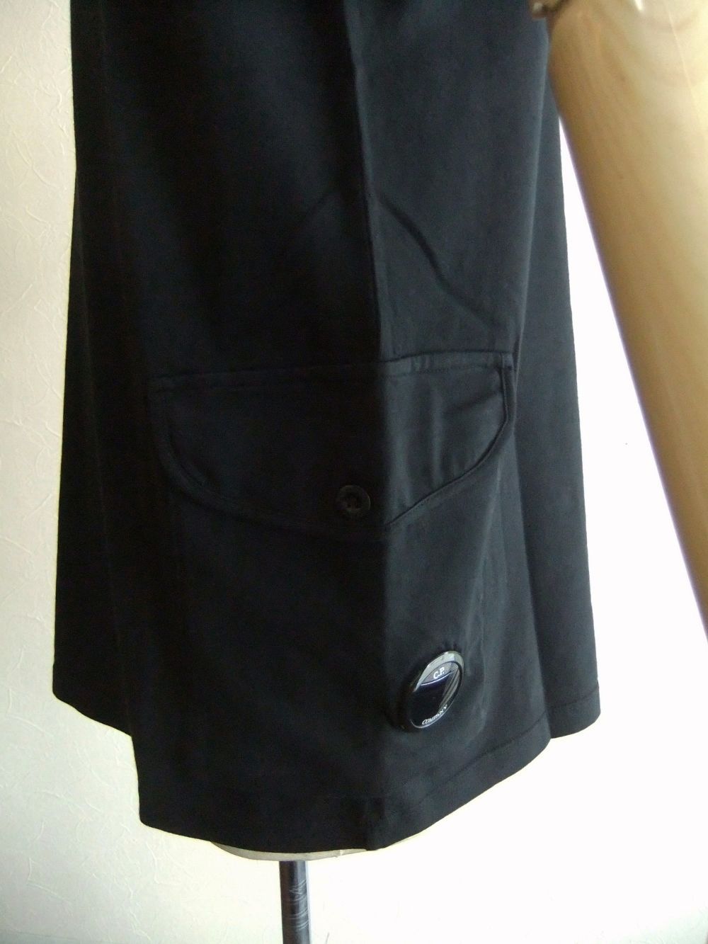 20/1  JERSEY SIDE POCKETS T-SHIRT  （ブラック）  ポケット付き半袖Tシャツ