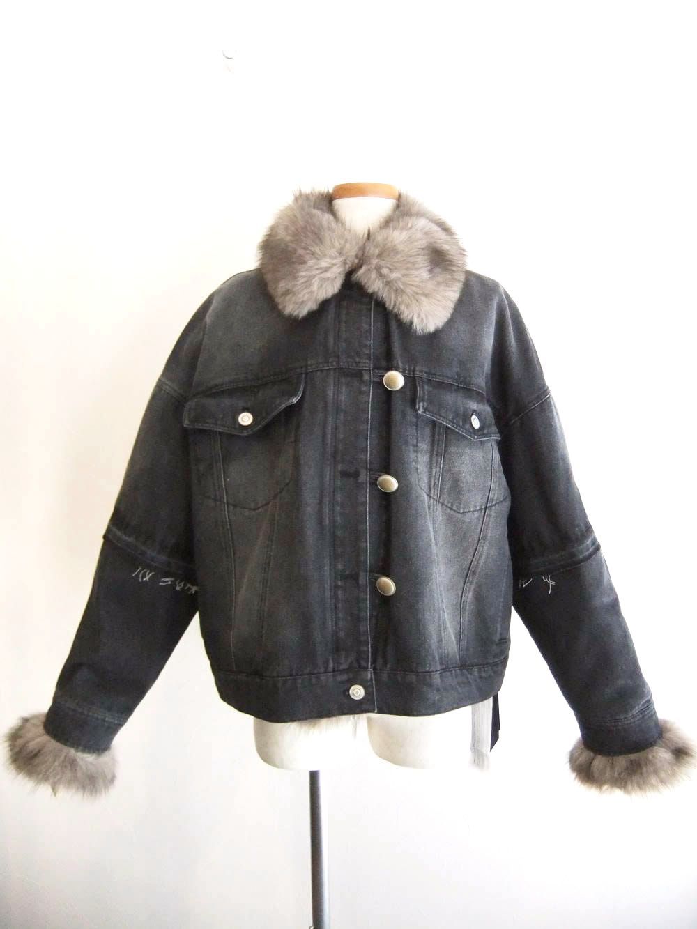 エコファー + 裏ボアライナー付き 3WAY デニムジャケット   MMI102CDC