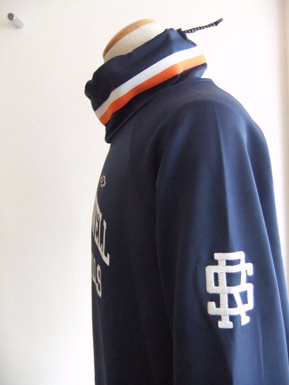 TRICOLOR OFF TURTLE (ネイビー) ロゴ入りオフタートル   RSM-25210