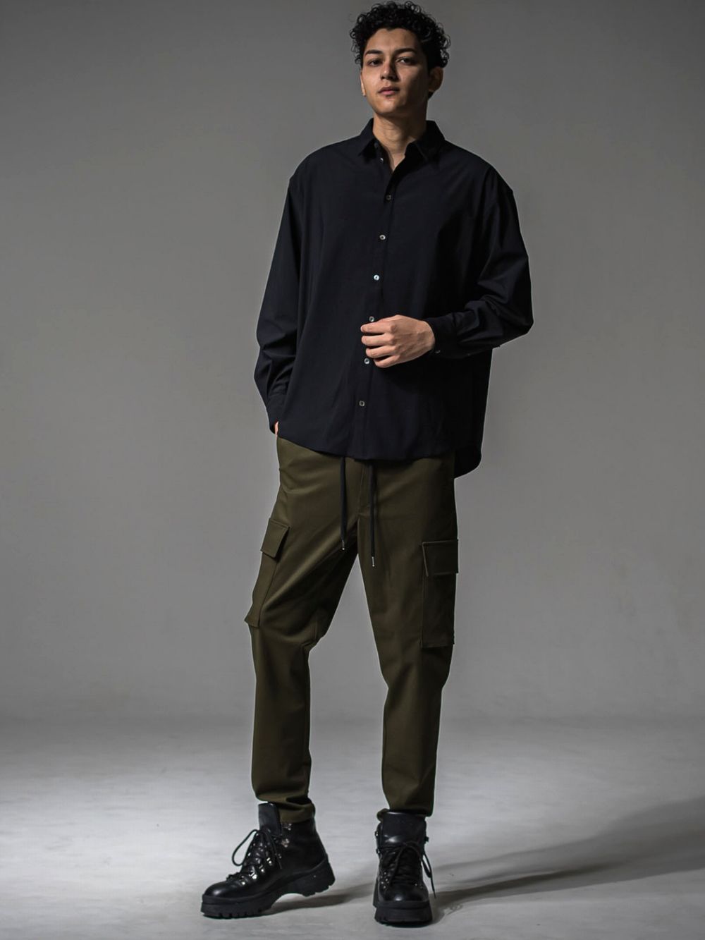 NYLON JACK SHIRTS （ブラック）  ナイロン シャツ ジャケット