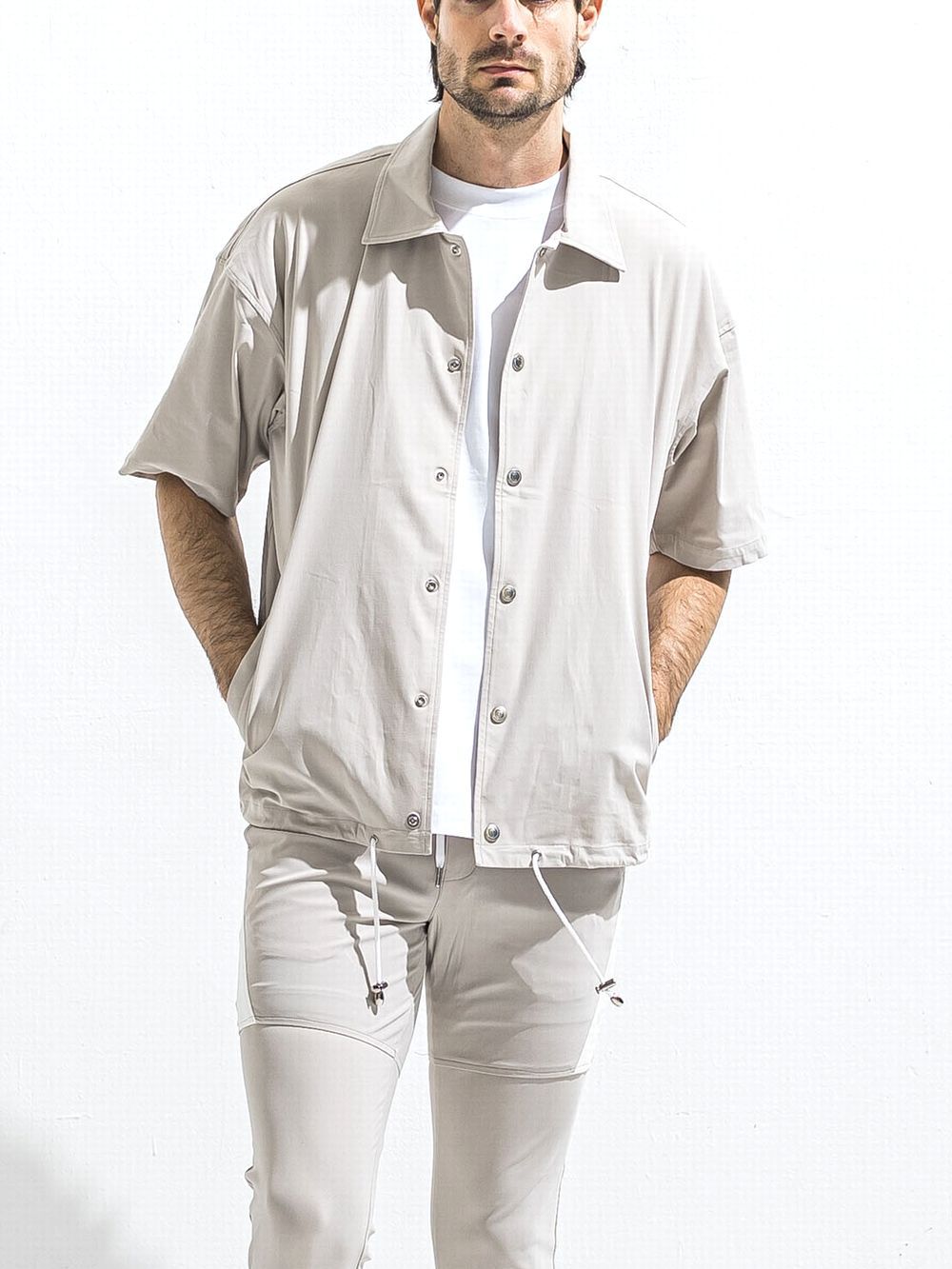 NYLON HALF COACH JACKET  ハーフスリーブ コーチ ジャケット