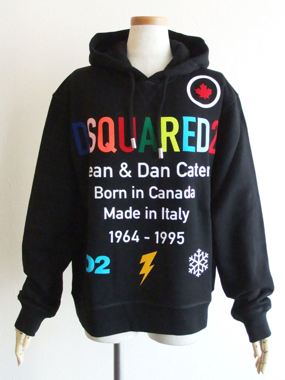 【秋冬に大活躍】DSQUARED2 ブランドロゴ スウェットパーカー Dsquared2 - LADIES D2 RAINBOW HOODIE カラフル ロゴプリント