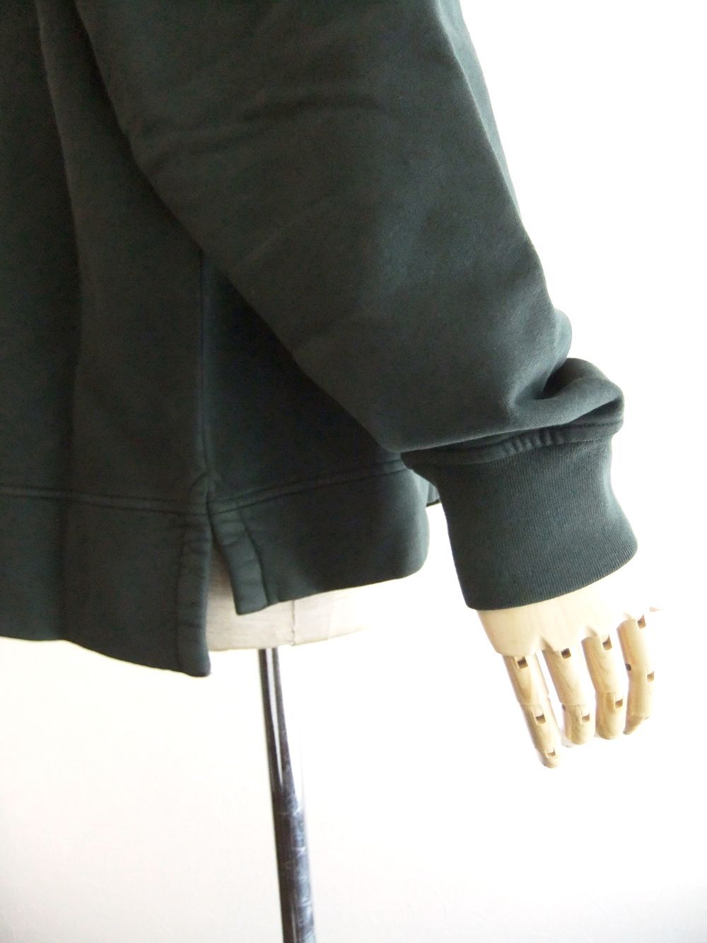 パーカー・フーディ C.P. Company Brushed' Green Cotton Sweatshirt C.P. COMPANY - SWEATSHIRTS HOODED OPEN IN BRUSHED EMERIZED