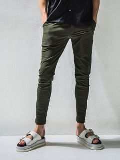 CHRIS EASY TUCK PANTS スラックス イージー タックパンツ (カーキ)