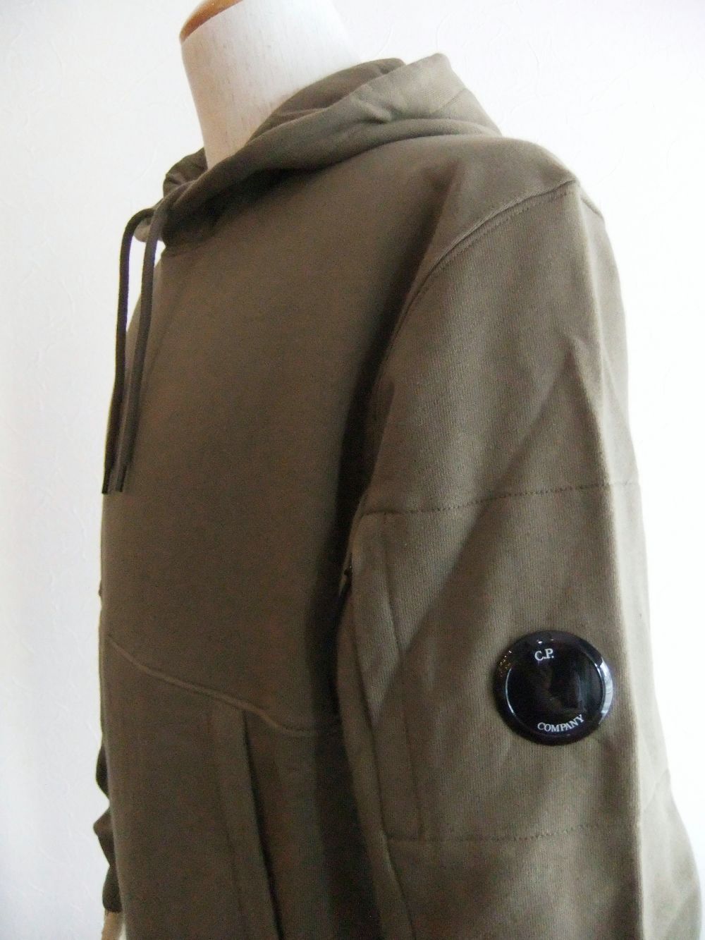 DIAGONAL RAISED FLEECE  HOODIE  (カーキブラウン) フーデッド スウェットシャツ