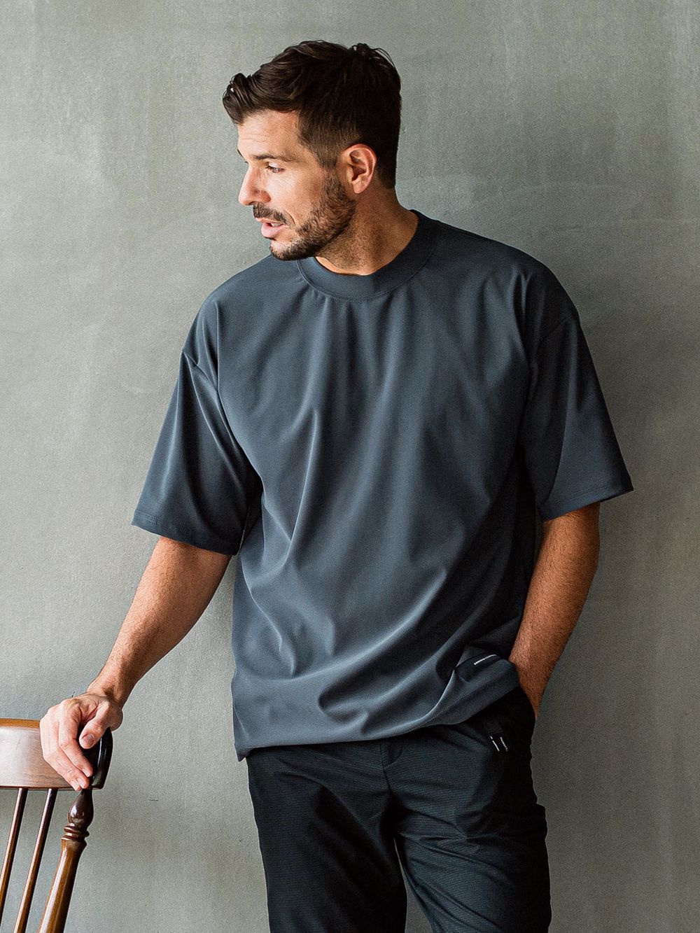OX JERSEY OVER TEE  (チャコール)   オックス ジャージー オーバーTシャツ