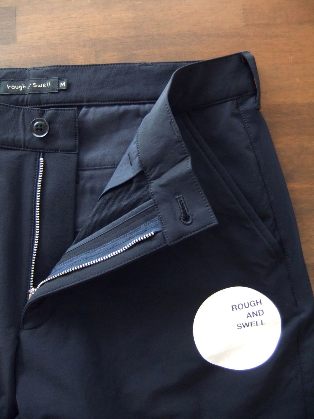 MOON PANTS (ネイビー) リブ ナイロン 4WAY ストレッチ パンツ   RSM-23276