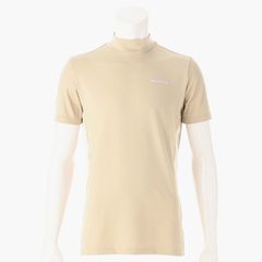 MENS SIDE LOGO LINE HIGH NECK （ベージュ）  ロゴ モックネック