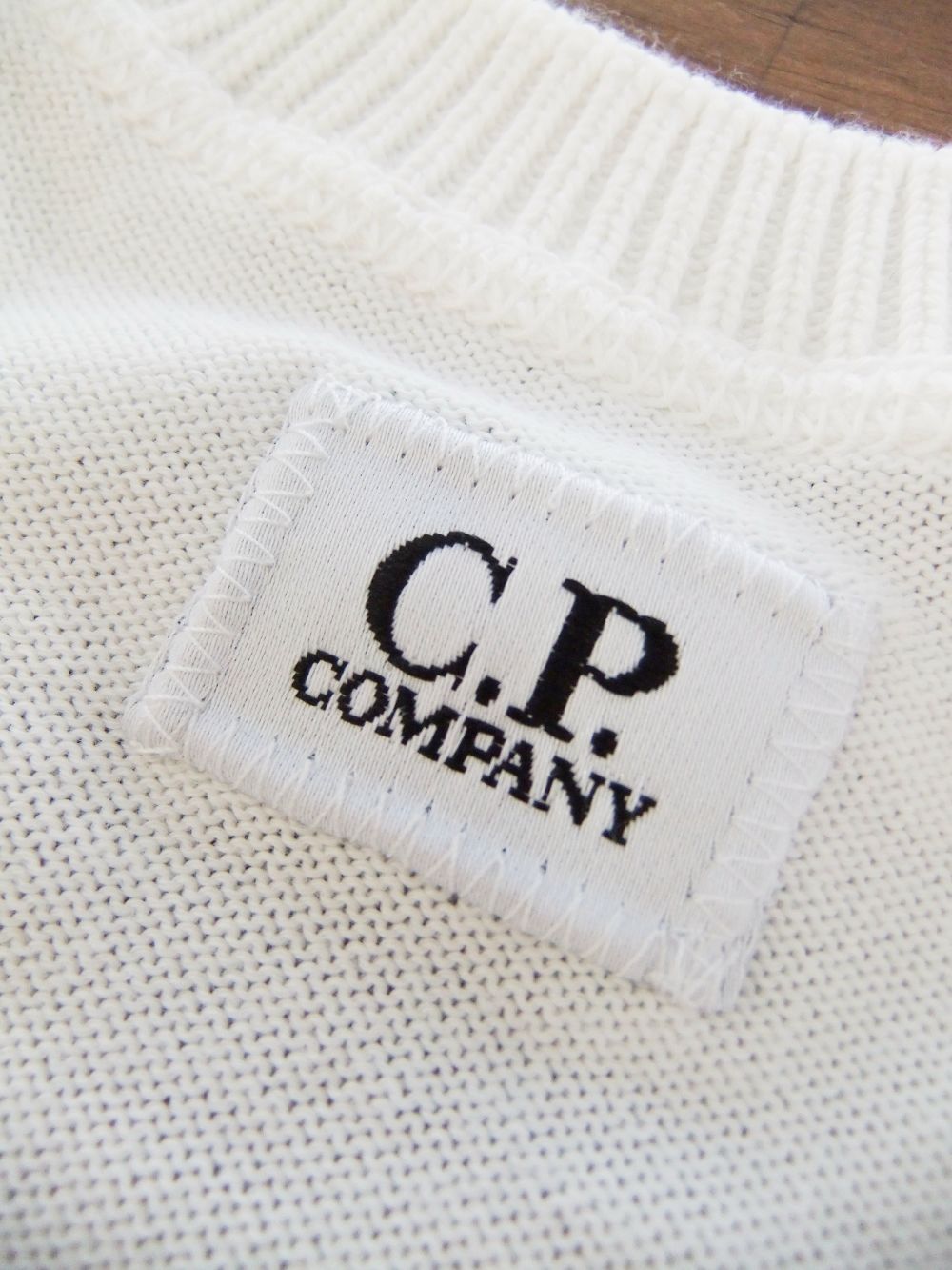 SEA ISLAND COTTON CREW NECK KNIT  (ホワイト） コットン クルーネック セーター