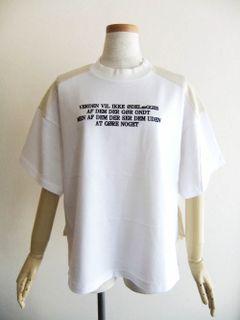 異素材切替 ロゴプリント  Tシャツ  BB31-906