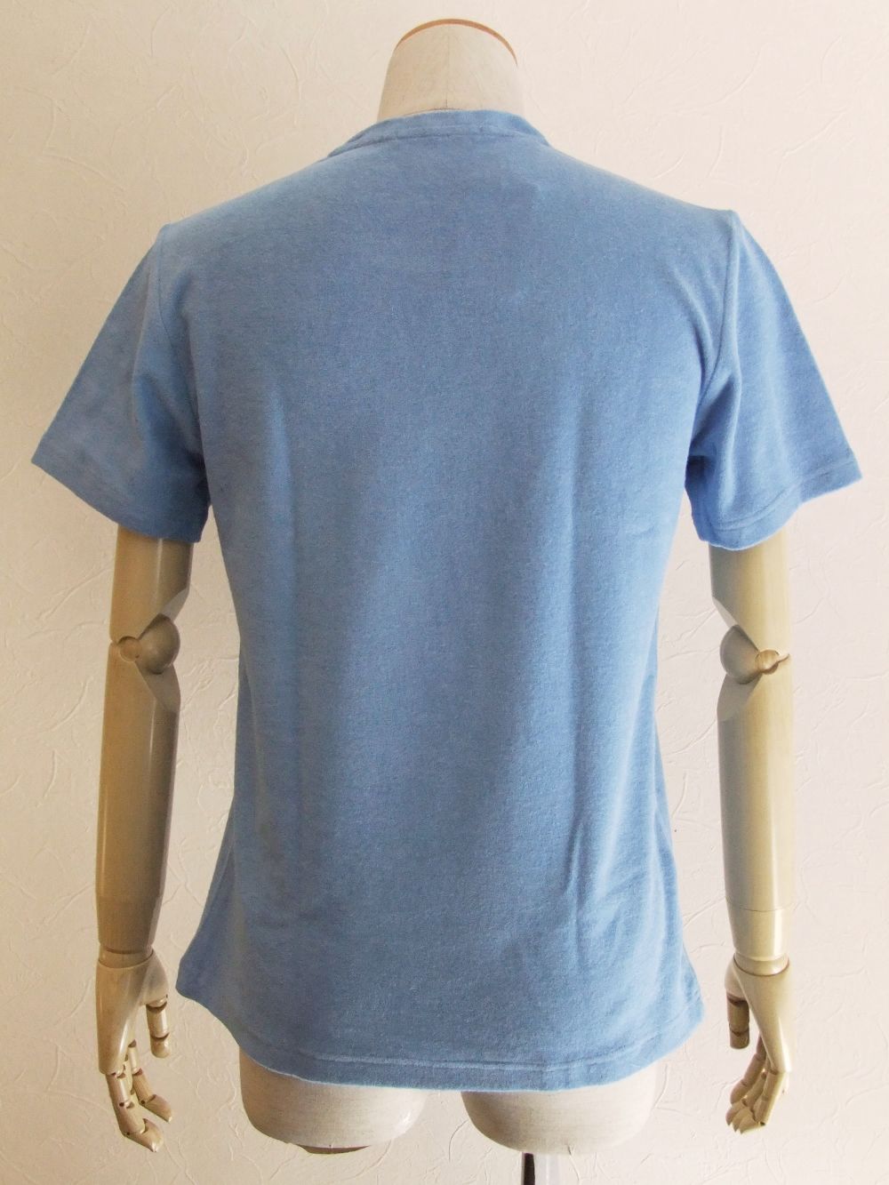 クルーネック 半袖パイルTシャツ ( ブルー )   TS/TC442-511501