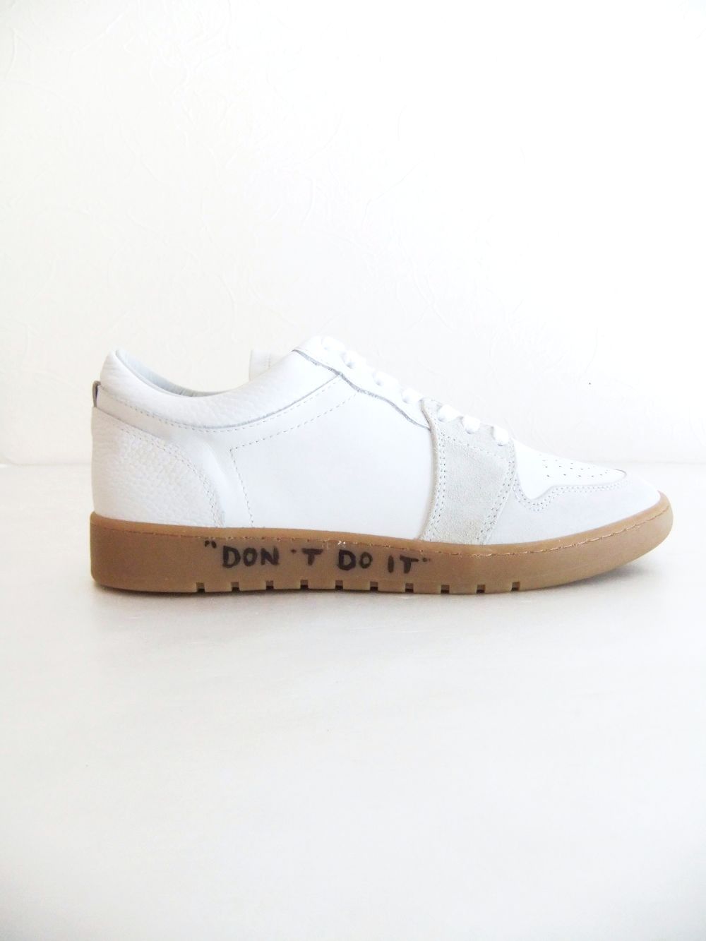 【MIKE don't do it】 【日本限定モデル】  レザースニーカー  (ホワイト × オフホワイト)