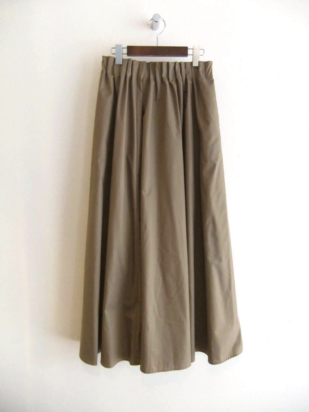 タックフレアー コットンMIX  マキシ丈 スカート  （モカ） MRM130SBA