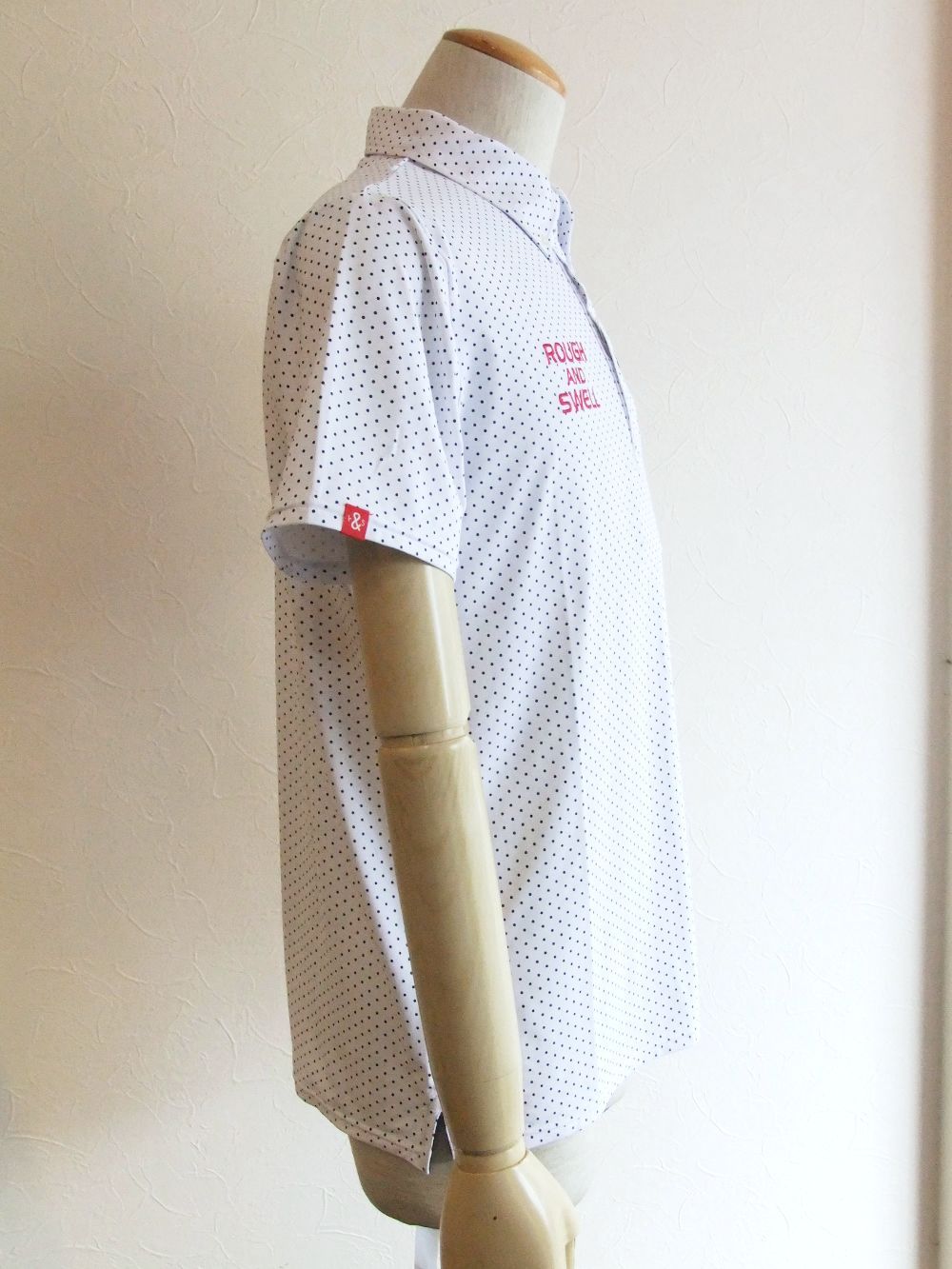 DOTS POLO  (ホワイト)   半袖ポロシャツ