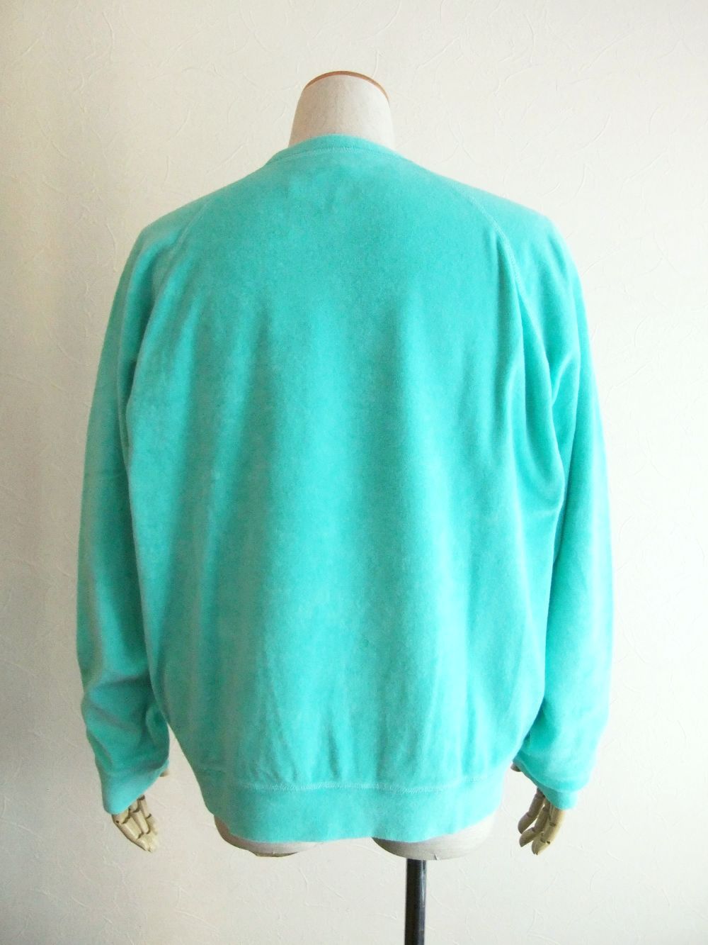 TOWEL RAGLAN COOL SWEATSHIRT (ミント) ロゴ パイル スウェットシャツ   S71GU0579