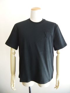 【ユニセックス】AMI DE COEUR Tシャツ (ブラック）  ロゴ半袖 Tシャツ