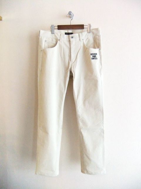 HIGHLANDS PANTS  (アイボリー) コットンストレッチ コーデュロイ 5Pパンツ   RSM-25267