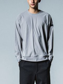 NYLON LONG SLEEVE     ナイロン ロングスリーブ Tシャツ (グレー)   RC33-C-001