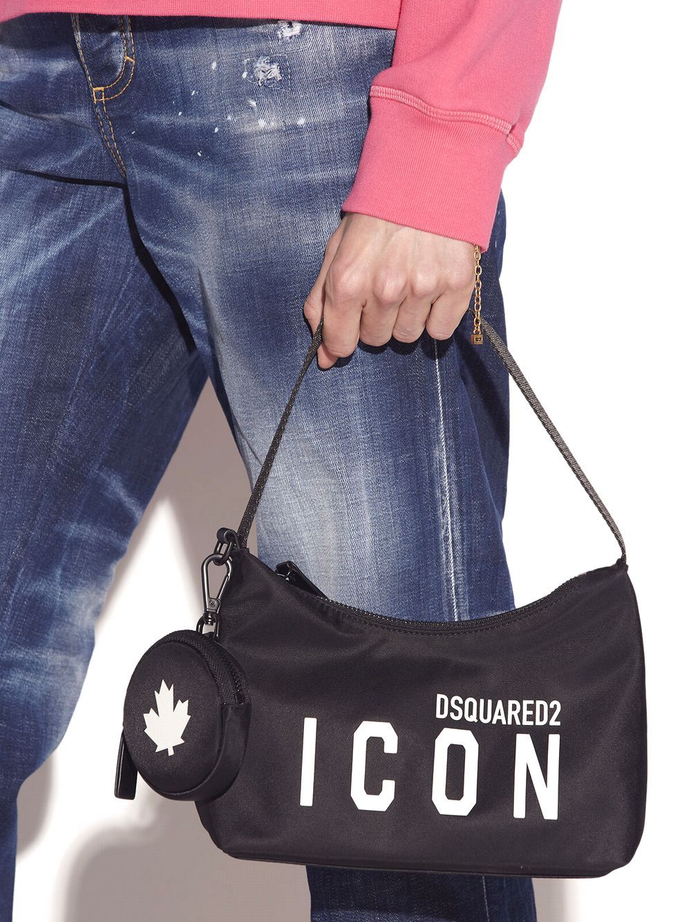 BE ICON HOBO ナイロン ミニ ショルダーバッグ