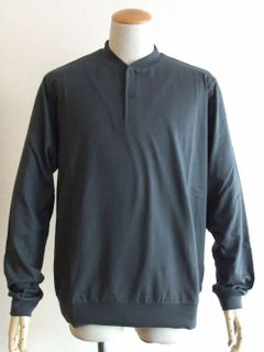 GRILLO LUNGO    (グレー)  ヘンリーネック長袖Tシャツ
